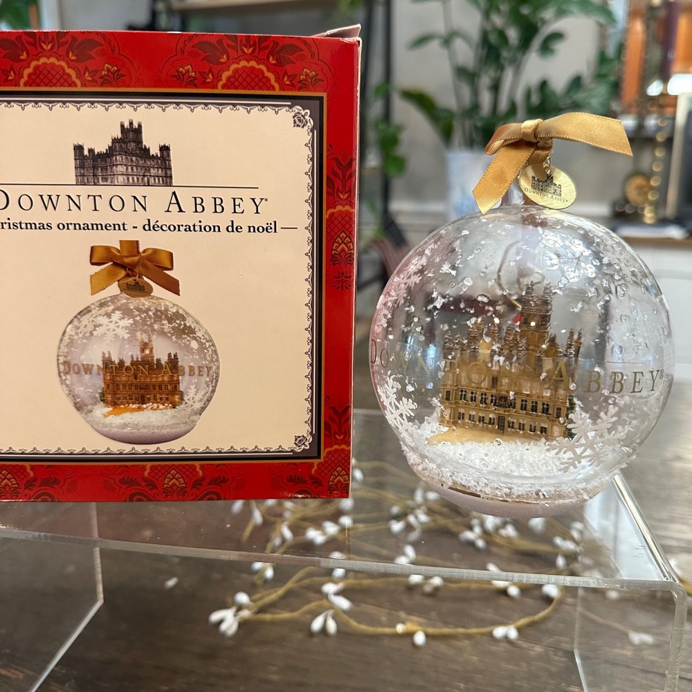 Kurt S. Adler Downton Abbey Castle in Glass Holiday Ornament Snow Globe in Box